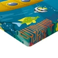 thumbnail image 2 of Ambesonne Yellow Submarine Fitted Sheet 2 Pcs Set, Marine Coral Reef, King, Blue Yellow Pink, 2 of 3