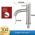 thumbnail image 1 of Los grifos fríos y calientes de acero inoxidable se utilizan especialmente para lavamanos y lavabos de acero en la plataforma alta del baño., 1 of 4