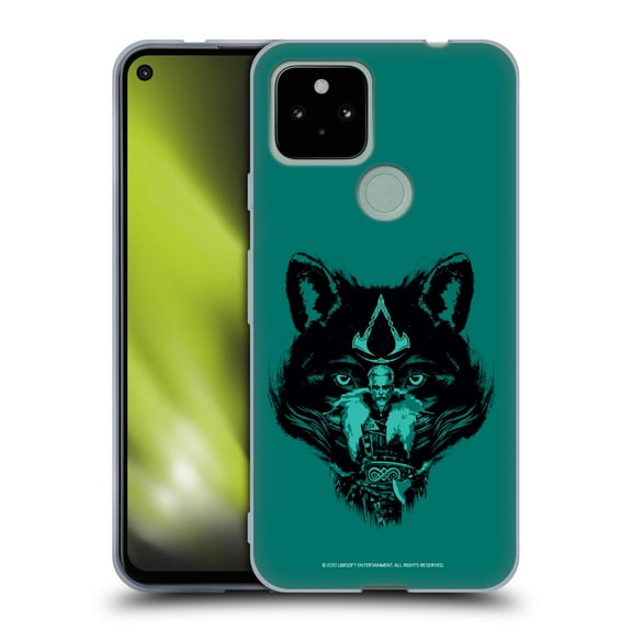 Head Case Designs Officially Licensed Assassin's Creed Valhalla Compositions Wolf Kissed Male Eivor Soft Gel Case Compatible with Google Pixel 4a 5G