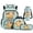 Ice Cream Duck Capybara, variant on Pzuqiu Pink Farm Tractor 4-Piece Girls Backpack Set - 17 Inch Large Capacity Schoolbag with Insulated Lunch Box Pencil Case Water Bottle Holder Bookbag for Girls 10-12 Elementary Middle School