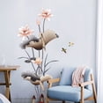 thumbnail image 2 of Chinese Style Lotus Flower Wall Sticker Self Adhesive Wallpaper Wall Decals Home Decor For Bedroom Living Room, 2 of 7