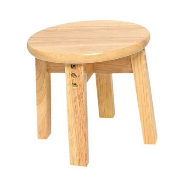 Taburete de madera Reposapiés de madera Cómodo taburete decorativo para plantas Niños Niñas Creativo altura 25cm