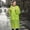Green, variant on Unisex Fashion Reusable Button Rain Jacket Coat Hooded Raincoat With Pockets For Adults Teens