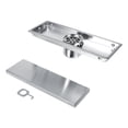thumbnail image 4 of Colector De Desagüe Para Fregadero De Cocina, Desagües De Ducha Lineales, Desagüe De Inserción De Azulejos, Cubierta De Desagüe De Ducha Cuadrada De Acero Inoxidable 304, YLSHRF Linear Floor Drain, 4 of 6
