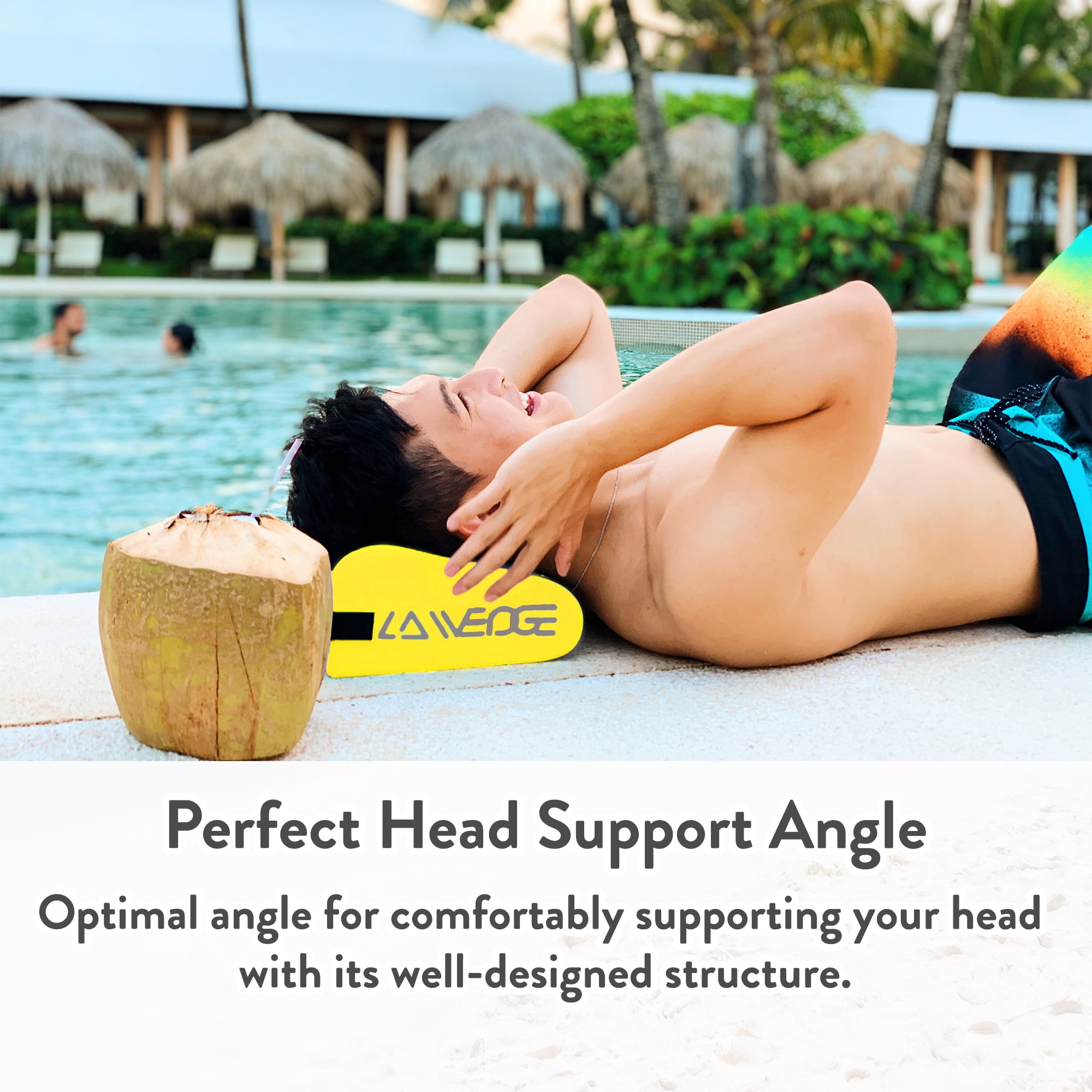 La-Wedge - Beach Headrest and Accessory Bag - Banana Yellow