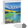 thumbnail image 3 of 500 Piece Mountains Park Stream Oil Painting Landscape Jigsaw Wooden Puzzles for Adults Family Wall Decoration for Bedroom Living Room Kitchen Bathroom Wooden Wall Art, 3 of 8