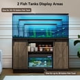 thumbnail image 2 of 55-75 Gallon Farmhouse Fish Tank Stand With Sliding Barn Doors, Aquarium Stand With Cabinet For Fish Tank Accessories Storage, Turtle Tank, Reptile Terrarium, 2 of 8