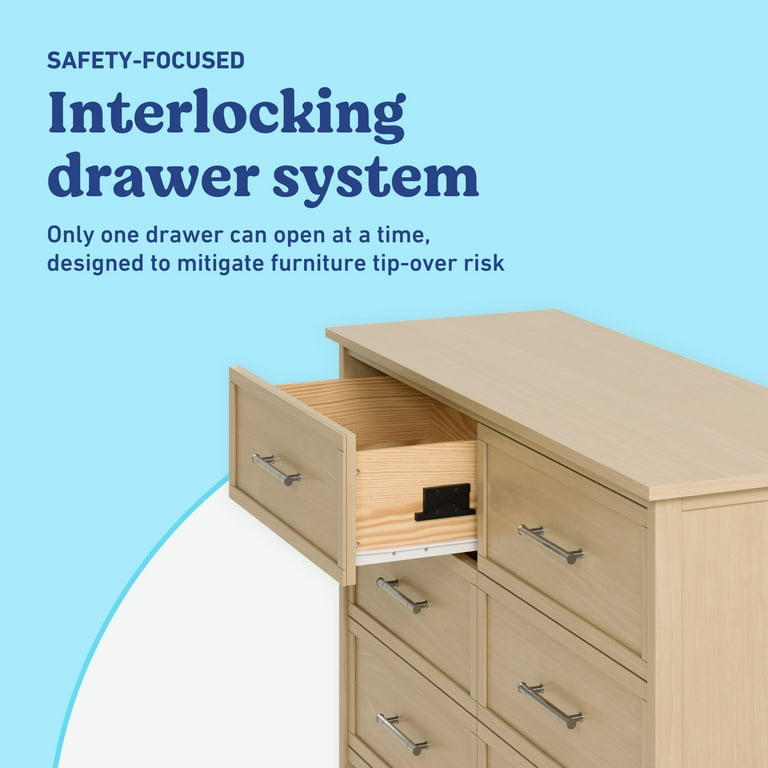 graco classic 6 drawer dresser Graco Classic 6 Drawer Double Dresser Driftwood