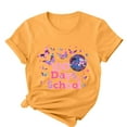 thumbnail image 4 of Youyipin Womens Tops 100 Days Of School Shirt For Women Teacher Graphic T-Shirt Happy 100Th Day Of School Gift Round Neck Short Sleeve Tee Tops Spring Tops For Women, 4 of 5