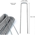 thumbnail image 2 of Galvanized U-Shaped Garden Stakes, Heavy-Duty Landscape Staples for Weed Barrier & Camping Tents (50-Pack), 2 of 3