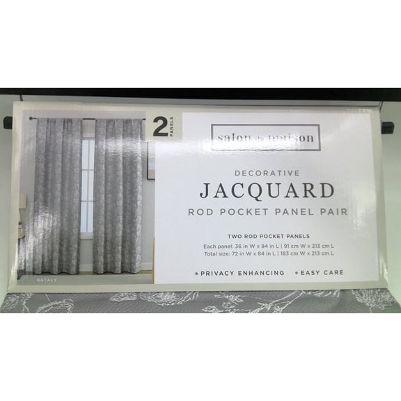 Decorative Jacquard Rod Pocket Panel Pair