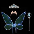 thumbnail image 1 of Alas de hadas para niñas, alas de mariposa iluminadas para adultos, disfraz de hada LED para mujer, fiesta de disfraces de Halloween, 1 of 6