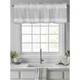 thumbnail image 4 of Valances for Windows Farmhouse Gray Rod Pocket Cafe Window Treatments Valance Curtains for Kitchen Bathroom Laundry Basement Windows 60"x14", 4 of 9