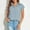 Light Blue womens blouses and tops dressy, variant on Wycnly Womens Blouses and Tops Dressy Beach Holiday Casual Solid Lapel Loose Fit Lightweight Chiffon Jacquard Tshirts Summer Plain V-Neck Short Sleeve Cute Tees Tops Pink XL
