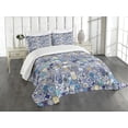 thumbnail image 3 of Ambesonne Moroccan Quilted Bedspread Set 3 Pcs, Mediterranean Vintage, Queen Size, Multicolor, 3 of 5