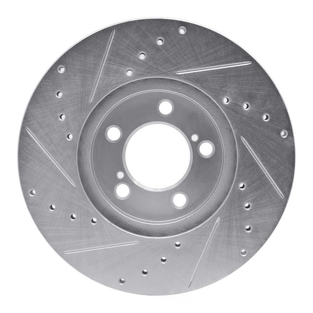 Dynamic Friction Company 631-54038R DFC Brake Rotor - Drilled And Slotted - Silver