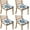 Blue And White, variant on Blue and Beige Modern Art Geometric Seat Covers for Dining Room Chairs Set Of 4,Stretch Printed Washable Chair Seat Cover with Elastic Ties and Button,Removable Waterproof Couch Cushion Covers