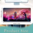 thumbnail image 4 of Japanese Night Gaming Mouse Pad,Cherry Blossoms Mouse Pad Non-Slip Rubber Base Desk Mat, Large Extended Mousepad Protector for Home Office 31.5 x 15.7 in, 4 of 6