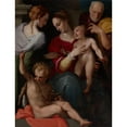 thumbnail image 2 of Tommaso d'Antonio Manzuoli 12x14 Black Ornate Wood Framed Double Matted Museum Art Print Titled: Holy Family with the Mystic Marriage of Saint Catherine (C. 1560), 2 of 5