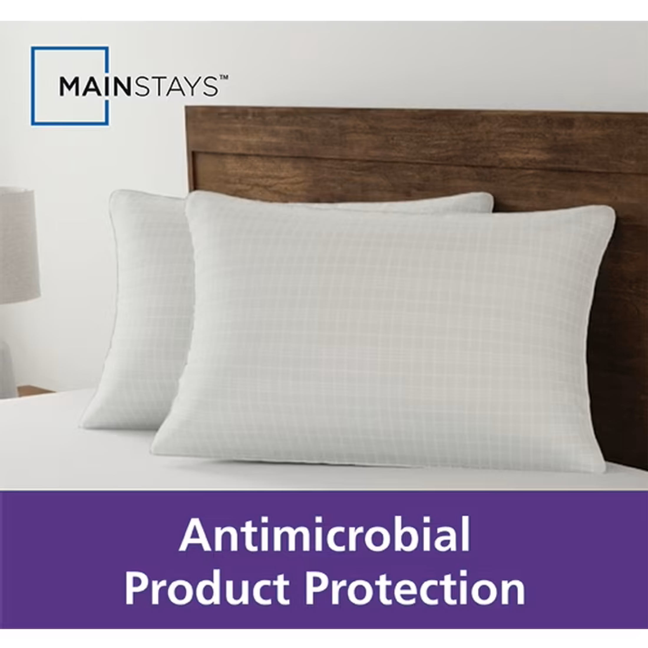 Mainstays Comfort Complete Bed Pillow, Standard/Queen, 17oz