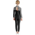 thumbnail image 2 of Sholeno Kids Girls One Piece Bodysuit Full Body Skating Jumpsuit Gymnastics Unitard Ballet Dance Leotards Gray&Black 16, 2 of 7
