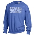 thumbnail image 2 of Men's ComfortWash Blue Franklin & Marshall Diplomats Stack Garment Dyed Crewneck Pullover Sweatshirt, 2 of 3