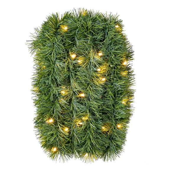 Soft Pine Color-Changing Pre-Lit LED Artificial Christmas Garland, Green, 25', by Holiday Time