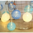 thumbnail image 4 of Cotton Ball String Fairy Lights,Hanging Lamp,Led Lights for Kids Bedroom,Home Decor,Garden Hanging Lights Cotton Thread,20 LED Warm Lights Decor Led Decor,Festival Ball Light-strip,10 ft,Blue, 4 of 7