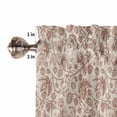 thumbnail image 5 of Kitchen Curtains 54 Inches length, Brown Flowers Window Treatment Curtain Drapes, Vintage Farmhouse Floral Leaves Vines Thermal Insulated Drapes for Basement Hotel RV, 42"x54", 2 Panels, 5 of 7