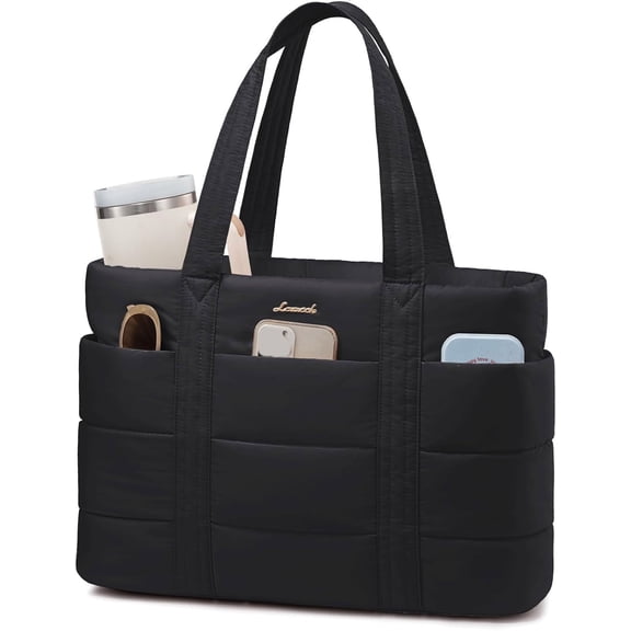 GASTROPOD Tote Bag for Women, Large Puffer Work Tote Laptop Bag, Lightweight Tote Bags for Women with Zipper Gifts for Women