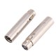 thumbnail image 1 of 2Pcs 3-Pin XLR Male to Female Socket o Microphone Mic Extension Adapter Connector, 1 of 2