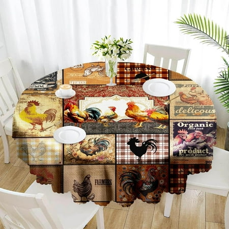 

Tablecloths for Rectangle Tables 60 x 84 - Floral Wrinkle Free Scalloped Table Cover for Party Picnic Dinner Decor