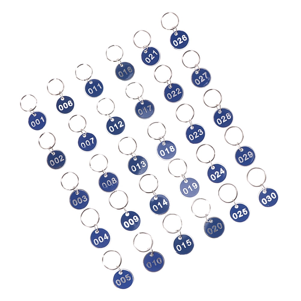 WEAVILUX Aluminum Luggage ID Tags Set with Keys, Numbered 1-100, Travel Labels for Home, Office, Hotel Use
