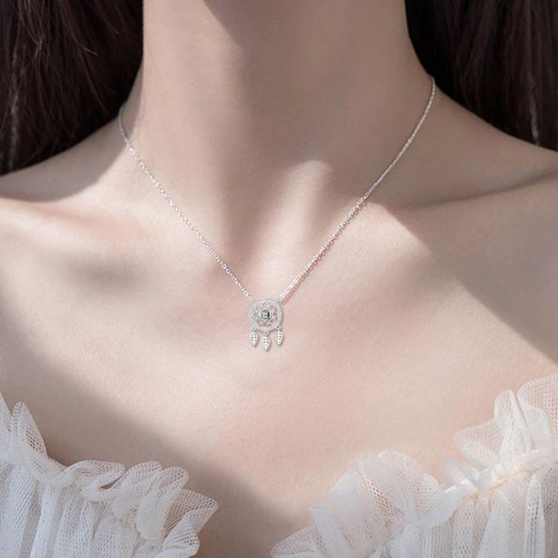 Collar Y Pulsera Con Colgante Que Proyecta 'Te Amo' En 100 Idiomas – Baño De Plata U Oro, Regalo Romántico