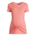 thumbnail image 6 of Time and Tru Maternity Essentials Non Shirred Short Sleeve Tee, Sizes S- XXL, 6 of 6
