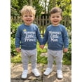 thumbnail image 4 of BemeyourBBs Toddler Baby Boy Fall Winter Clothes Infant Baby Boys Outfits Mommy's Little Prince Letters Crown Printed Long Sleeve Crewneck Sweatshirt Elastic Waist Jogger Pants Set, 4 of 9