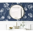thumbnail image 7 of NextWall One O'Clocks Botanical Peel and Stick Wallpaper (Denim Blue), 7 of 7