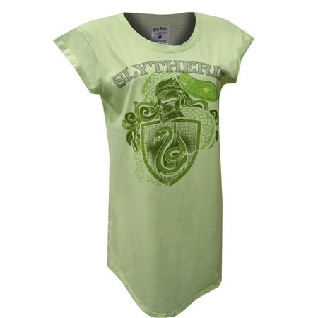 Harry Potter Womens Harry Potter Slytherin House Mascot Ladies Nightshirt (Medium)
