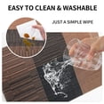 thumbnail image 6 of EVNELE Woven Placemats Set of 6, Brown Anti-Slip Heat PVC Resistant Kitchen Table Mats, 12×18 Inch, 6 of 6