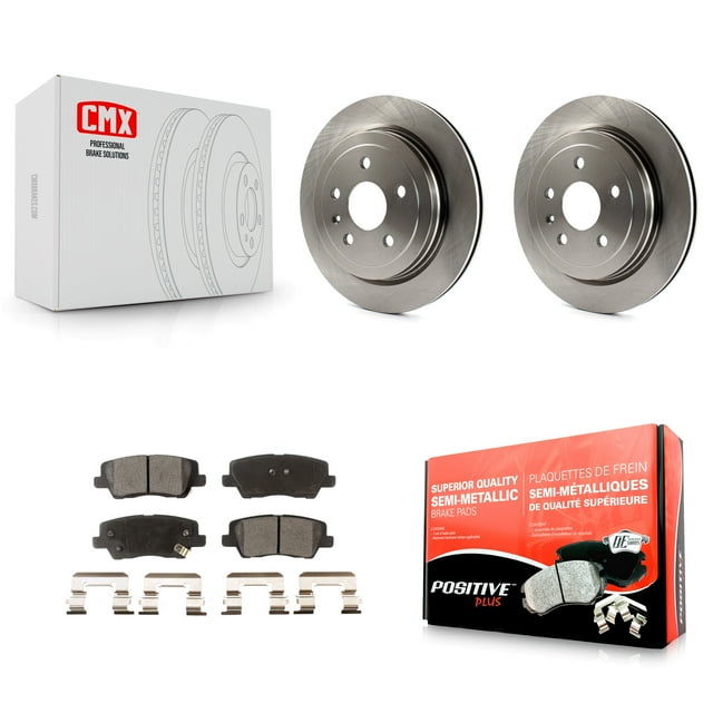 Transit Auto Rear Disc Brake Rotors and Semi-Metallic Pads Kit for Car Cadillac CTS K8F-101559