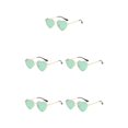 thumbnail image 1 of Gafas de sol Jumpingount en forma de corazón PVC lente Tac accesorio de moda color verde, 1 of 6