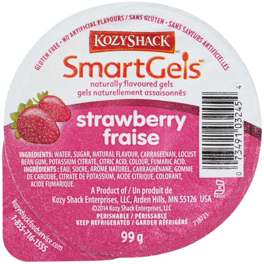 Kozy Shack Strawberry Gelatin, 3.5 Ounce -- 48 per Case.