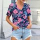 thumbnail image 2 of TaTaai 2026 Spring Summer Women's Fashion Print V-Neck Short Sleeve Loose Casual Tops Lightweight Soft Comfy Blouses for Daily Work Travel Wear Gift, 2 of 8
