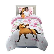 Franco Kids Bedding Super Soft Comforter with Sheets and Cuddle Pillow Bedroom Set, 5 Piece Twin Size, Spirit Riding Free