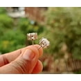thumbnail image 2 of 1 CT Round Cut Lab Created Diamond Solitaire Stud Earrings 14k White Gold Plated, 2 of 3