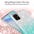 thumbnail image 2 of Samsung Galaxy S20 Plus Case, KAESAR Cute Fashinon Slim Luxury Shinning Sparkle Bling Classy Glitter Sparkle Girl Girly Women Protective Cover for Samsung Galaxy S20 Plus (Silver / Teal), 2 of 6