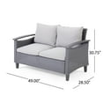 thumbnail image 6 of GDF Studio Velthur Outdoor 4 Seater Chat Set with Coffee Table, Dark Gray and Gray, 6 of 10