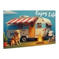 thumbnail image 2 of 500 Piece Jigsaw Puzzle For Adults Vintage Camper Van， Golden Retriever & Kittens Relaxing & Challenging Puzzle Game， Unique Artwork， Great Gift Idea For Family & Friends, 2 of 7