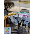 thumbnail image 5 of Outdoor Tablecloth with Umbrella Hole for Patio/Picnic/Party/Camping, Blue Rustic Farmhouse Waterproof Table Cloth Square Cover Washable, Country Turquoise Floral Daisy (54"x 54"), 5 of 9