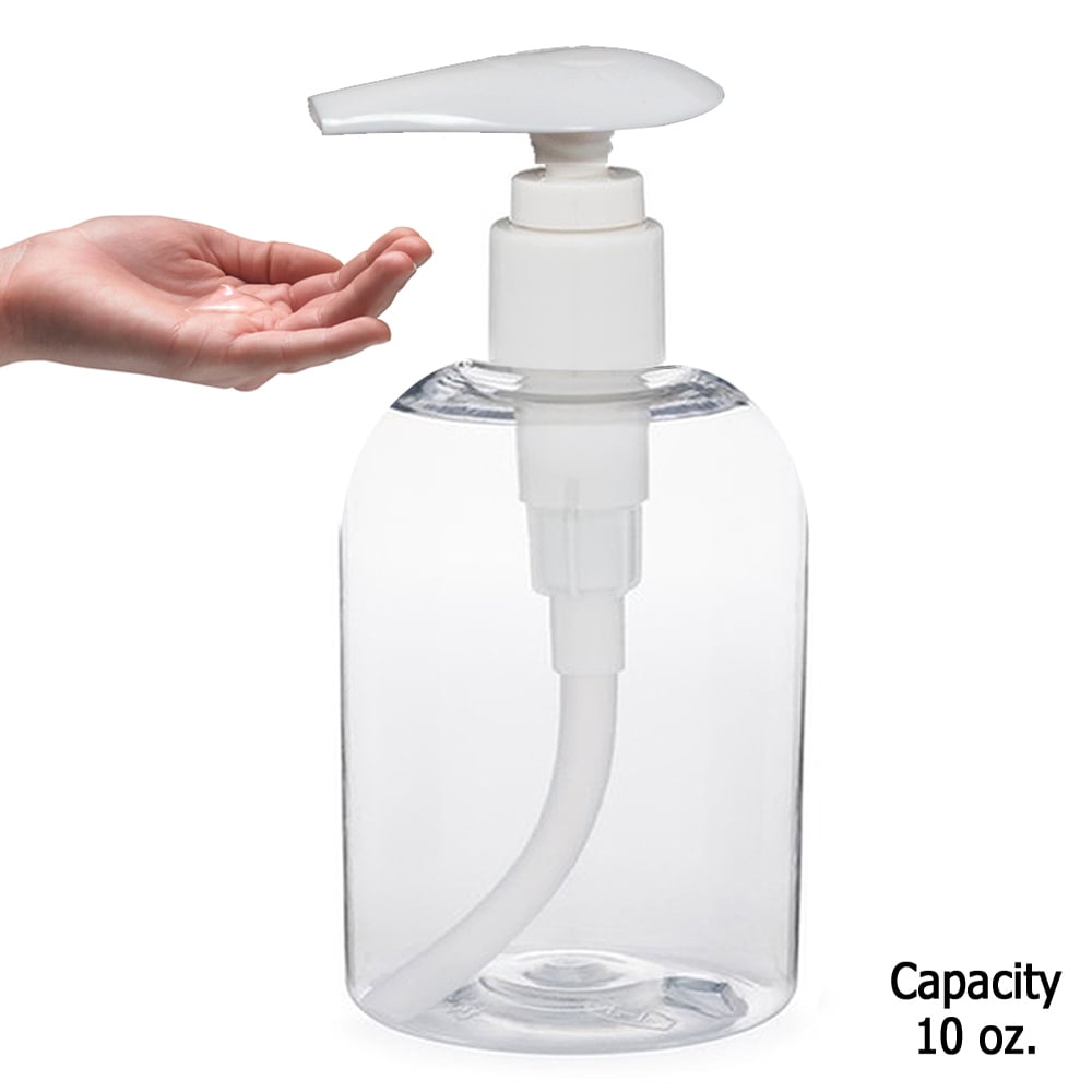 3 Grand Parfums Plastic Soap Pump Dispenser Bottles EMPTY 6 Oz WHITE Imp Round 